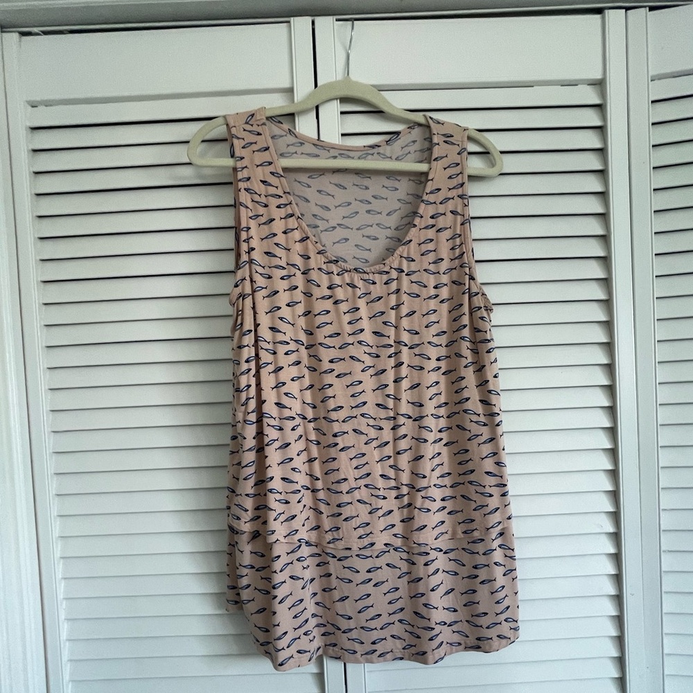 Nursing Latched Mama Pink Fish Top